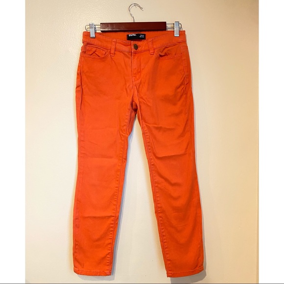 womens coral skinny jeans